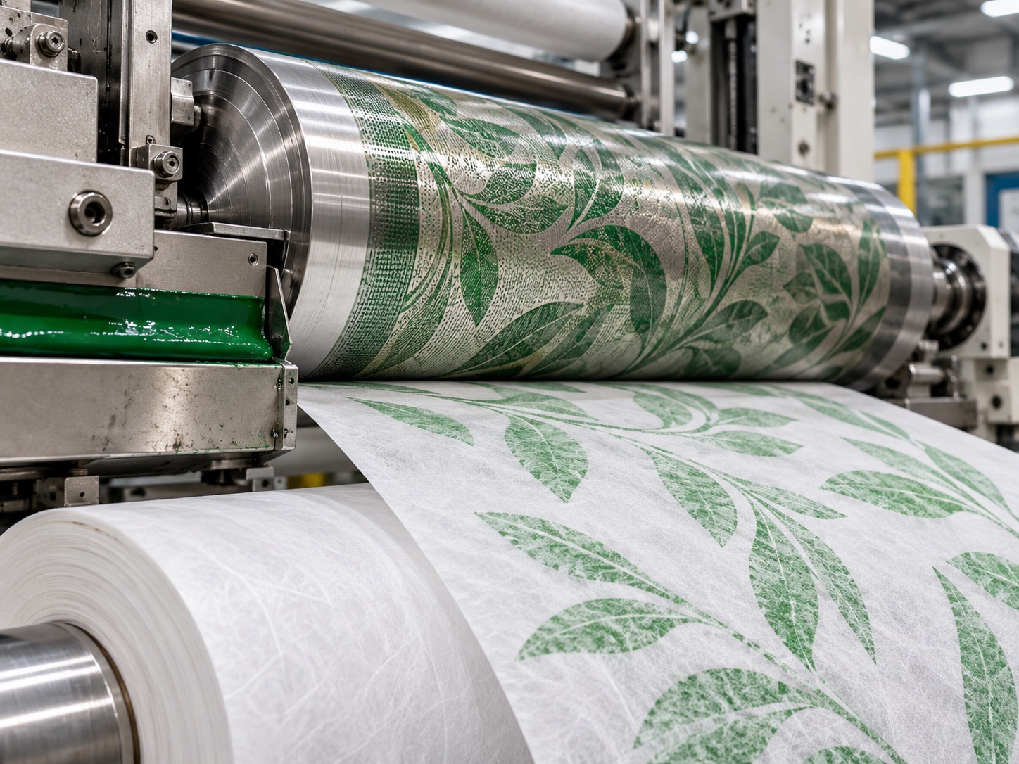 Gravure cylinder printing on flashspun HDPE nonwoven